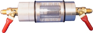 Kijkglas met filter en afsluiter (zonder slangen)